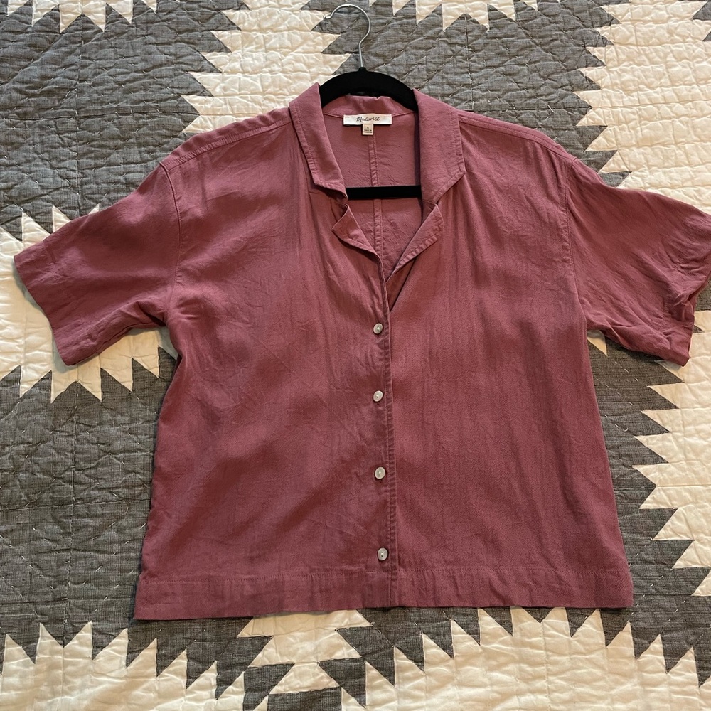 Madewell Dusty Rose Button-Up Shirt